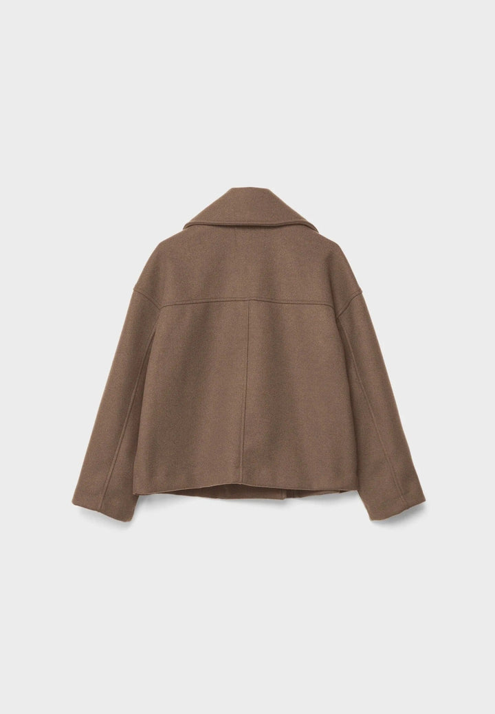 Drune | Cropped Doppelreiher Mantel Boxy Kurze Jacke