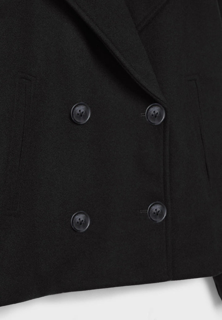 Drune | Cropped Doppelreiher Mantel Boxy Kurze Jacke