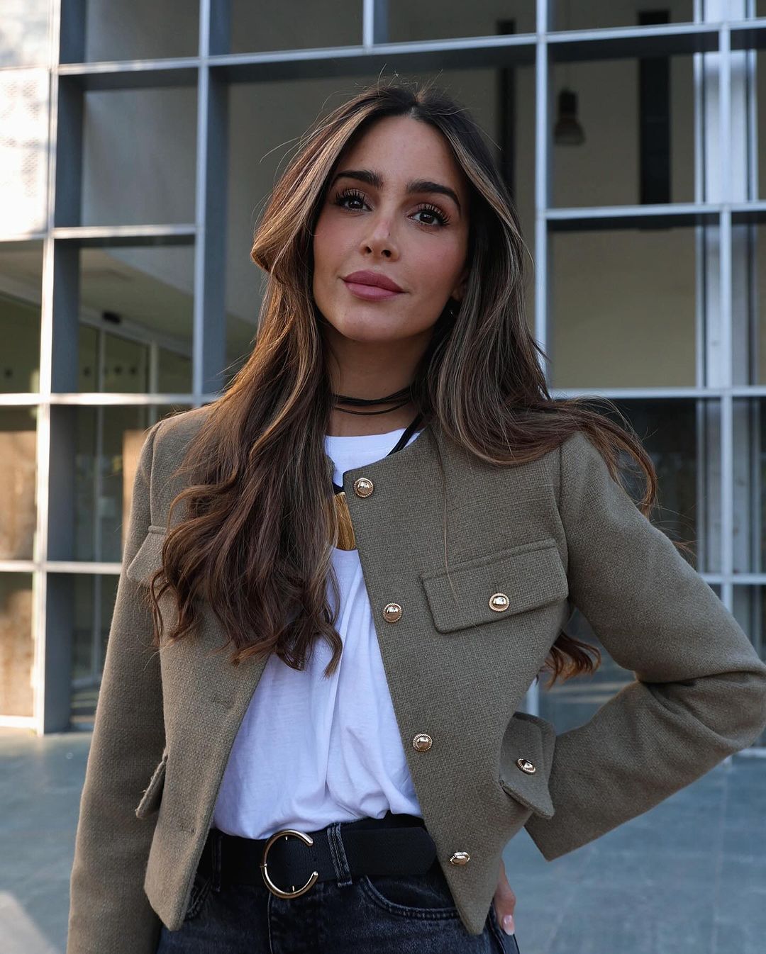 Drune | Kurzgeschnittene Wolljacke Blazer mit Knopf und Taschen Detail