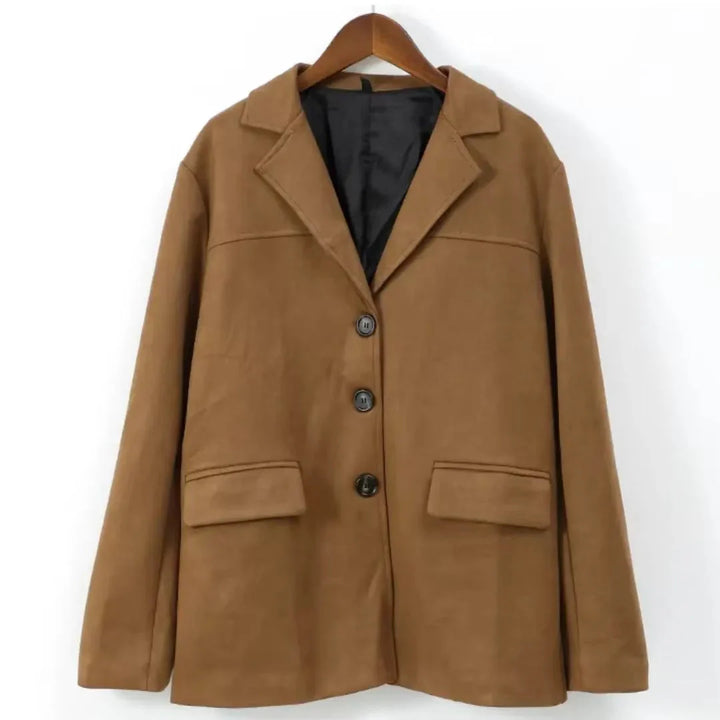 Drune | Klassische braune Wildlederjacke