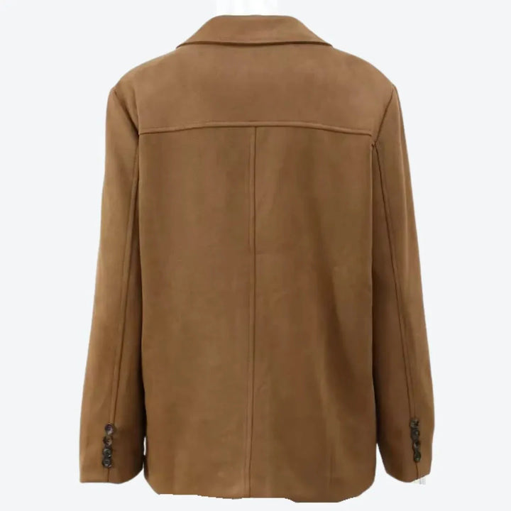 Drune | Klassische braune Wildlederjacke