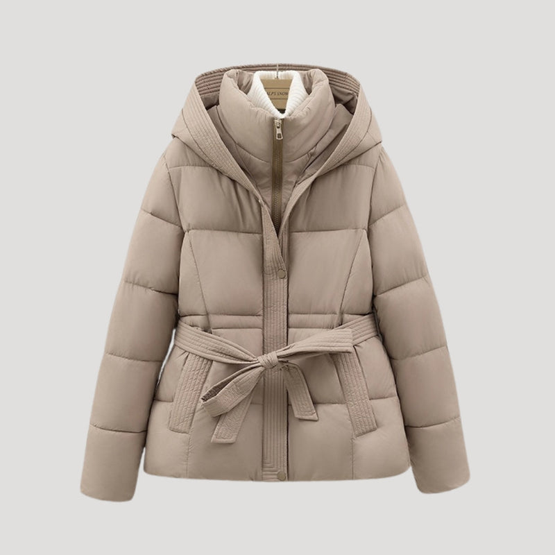 Drune | Damen Daunenjacke, Mit Kapuze, Mit Gürtel - Winter