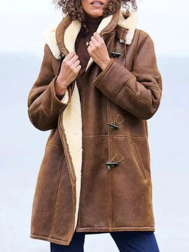 Drune | Kapuzenlanger Mantel mit Schurwollfutter - Lässig geschnittene Winterjacke für die Freizeit