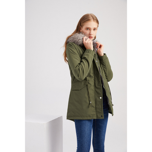 Drune | Damen Warme Kapuzenparka Winterjacke