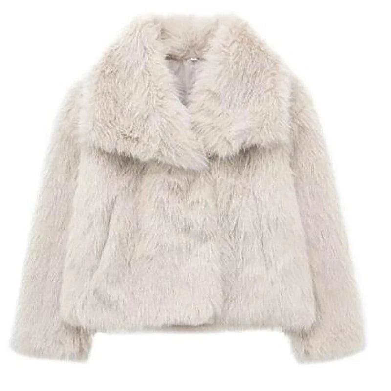 Drune | Kurze Kunstpelzjacke - Eleganter leichter Wintermantel für vielseitige Mode