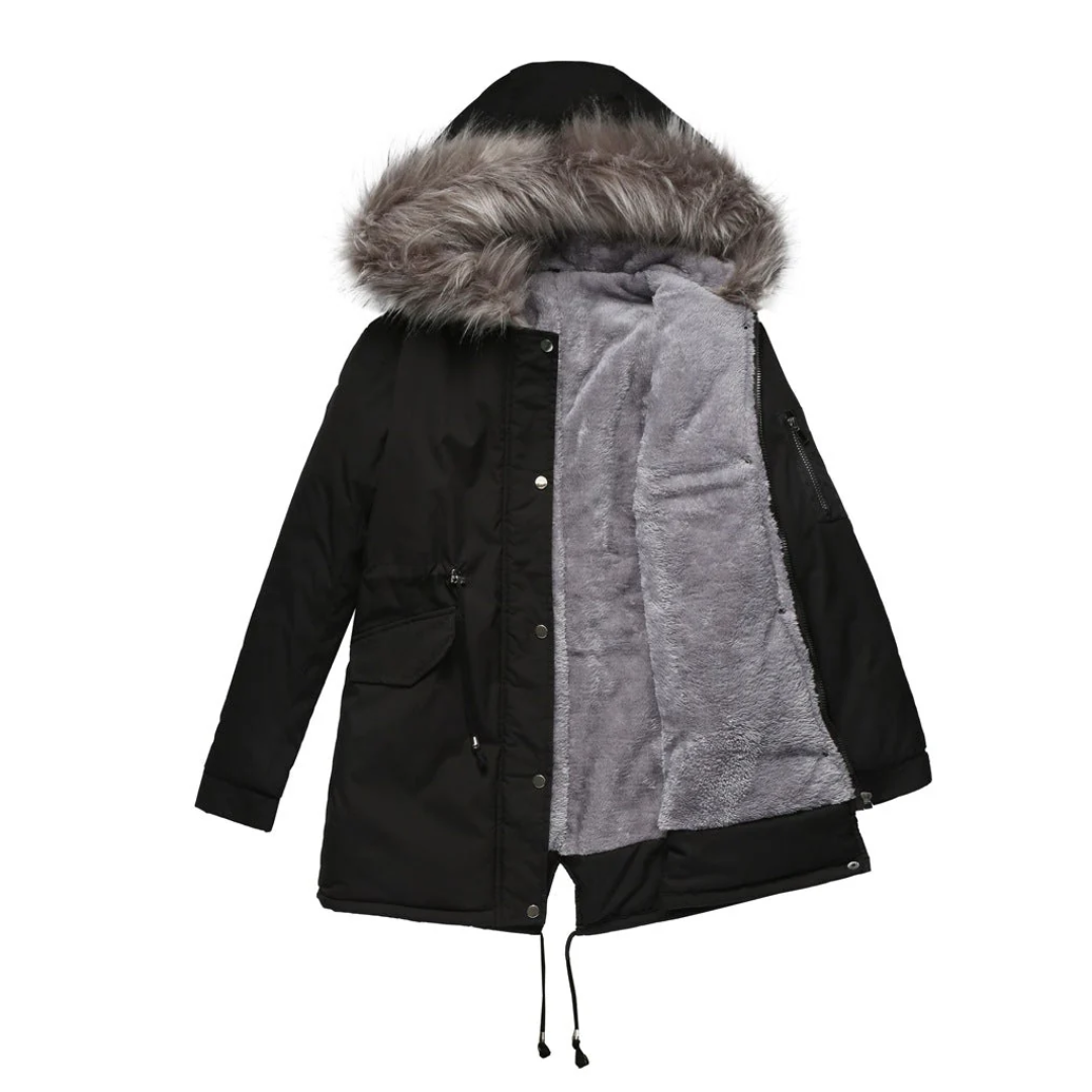 Drune | Damen Button-Down Parka Winterjacke