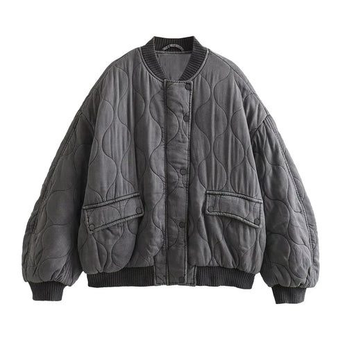 Drune | Warme Damen Puffer Winterjacke mit lockerem Sitz Komfort
