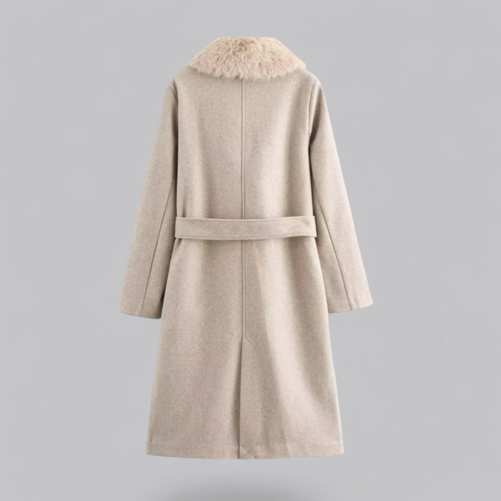 Drune | Damen Beiger Trenchcoat Neppeluw