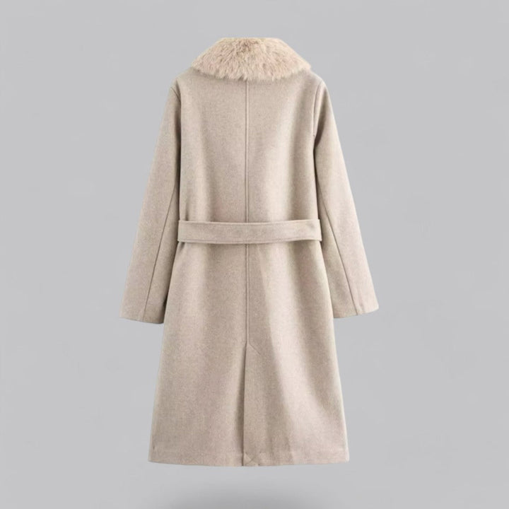 Drune | Damen Beiger Trenchcoat Neppeluw