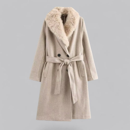 Drune | Damen Beiger Trenchcoat Neppeluw