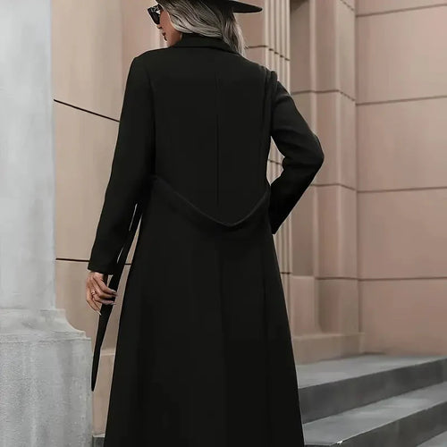 Drune | Damen Lange Gürtel Trenchcoat Taillierte Passform