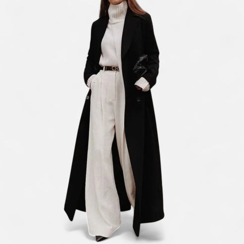 Drune | Longline Maxi Mantel Maßgeschneiderter Doppelreiher Winterübermantel