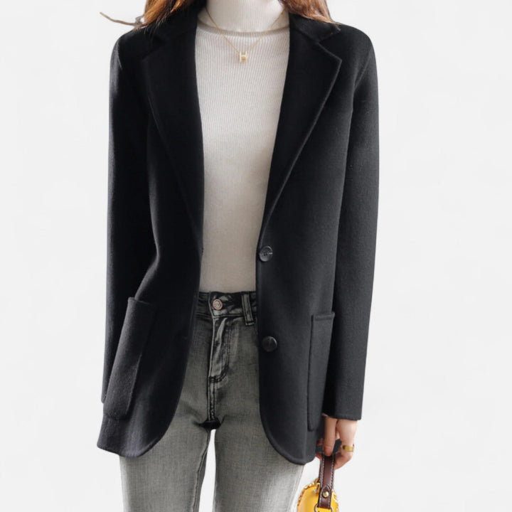 Drune | Damen Klassischer Blazer Jacke Enganliegende Passform