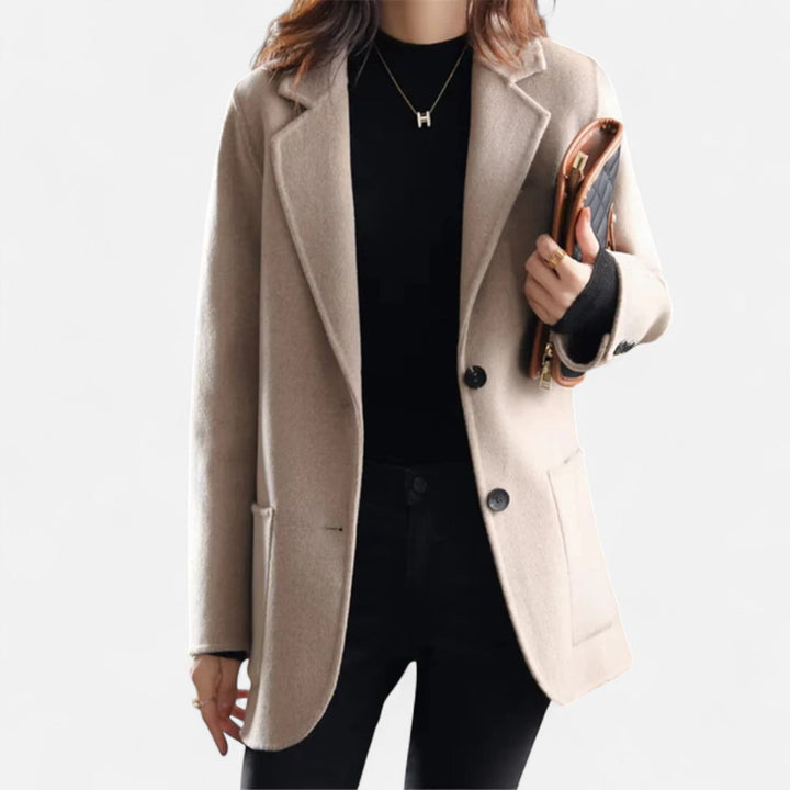 Drune | Damen Klassischer Blazer Jacke Enganliegende Passform