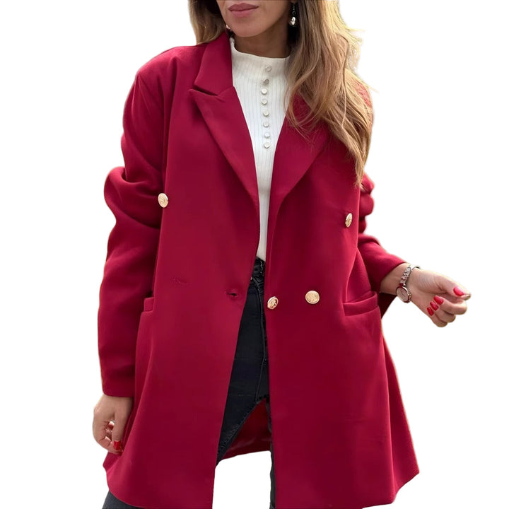 Drune | Damen Oversized Blazer Jacke Doppelknopf Stil