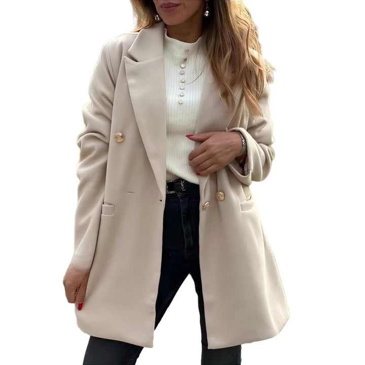 Drune | Damen Oversized Blazer Jacke Doppelknopf Stil