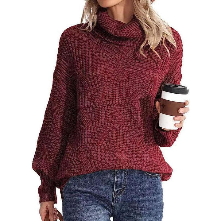 Drune | Pullover - Damen Winter Kabelstrick Rollkragenpullover