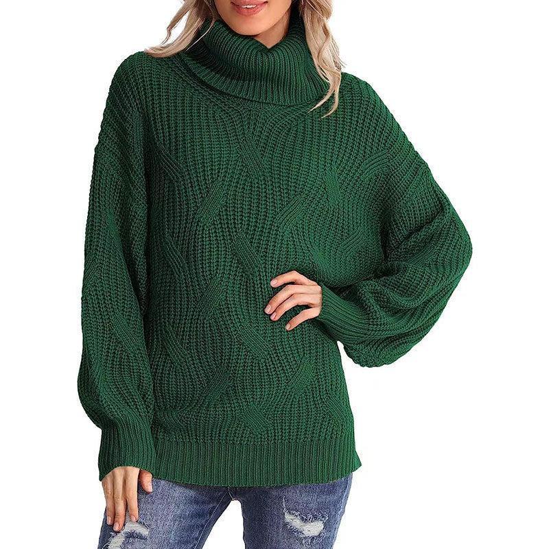 Drune | Pullover - Damen Winter Kabelstrick Rollkragenpullover
