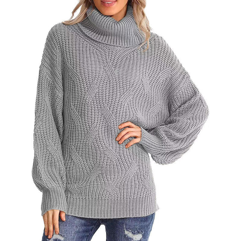 Drune | Pullover - Damen Winter Kabelstrick Rollkragenpullover