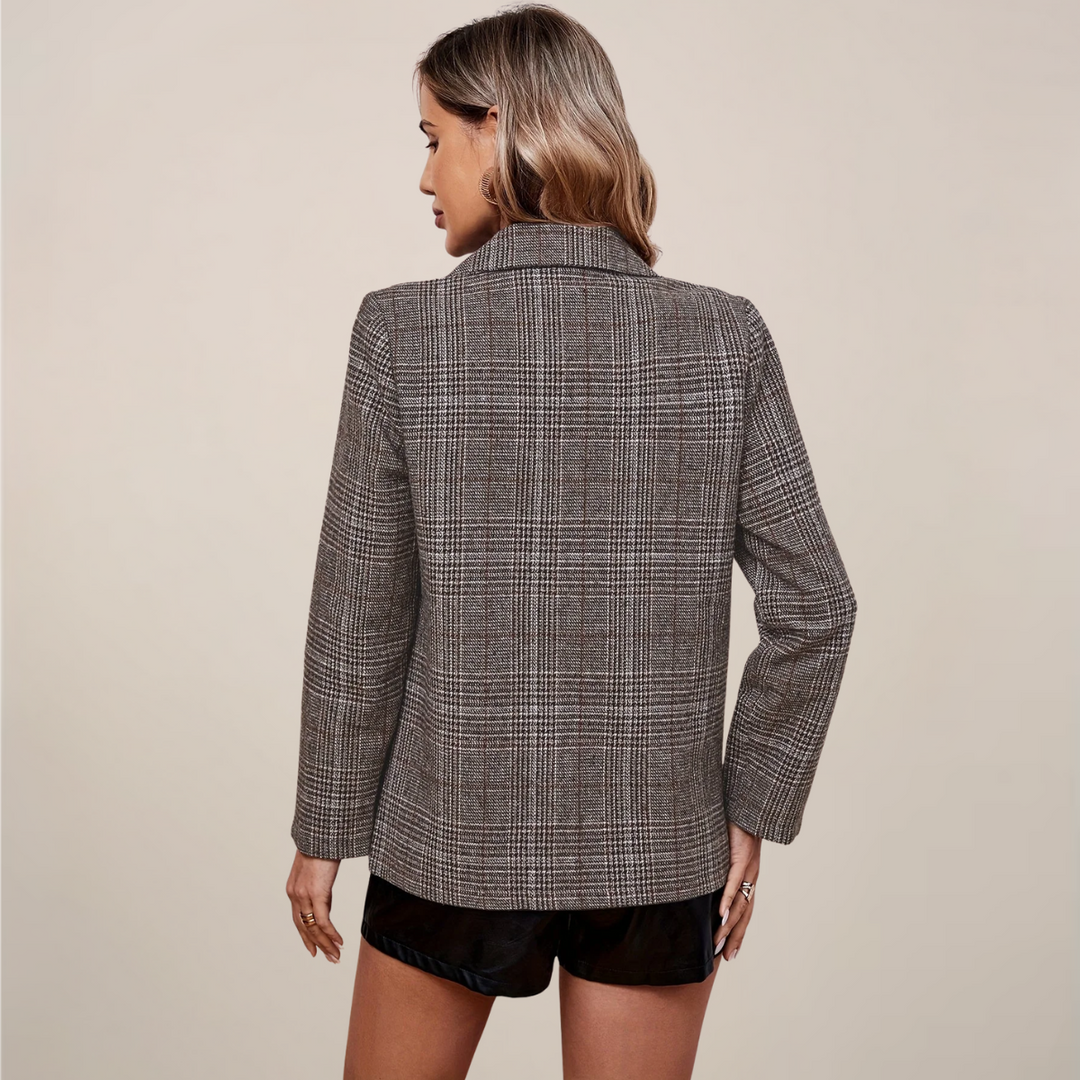 Drune | Karierte Blazer – Reverskragen, Einreiher, Langschnitt