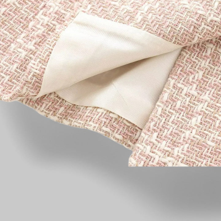 Drune | Klassischer Doppelreiher Pink Tweed Blazer