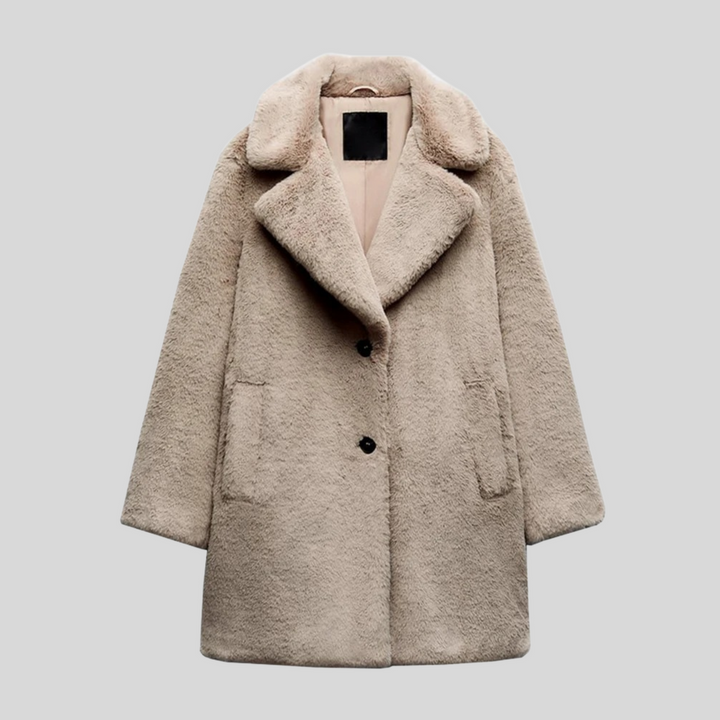 Drune | Damen Klassiker Teddy Mantel Für Herbst und Winter