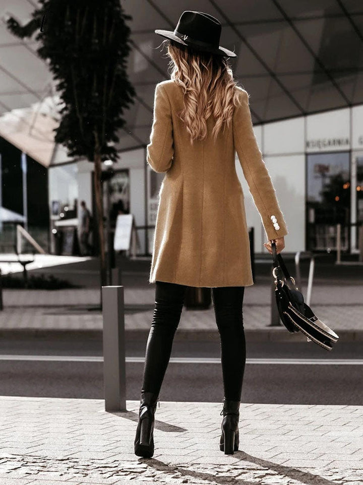 Drune | Damen Klassischer Trenchcoat mit Gürtel und Knöpfen
