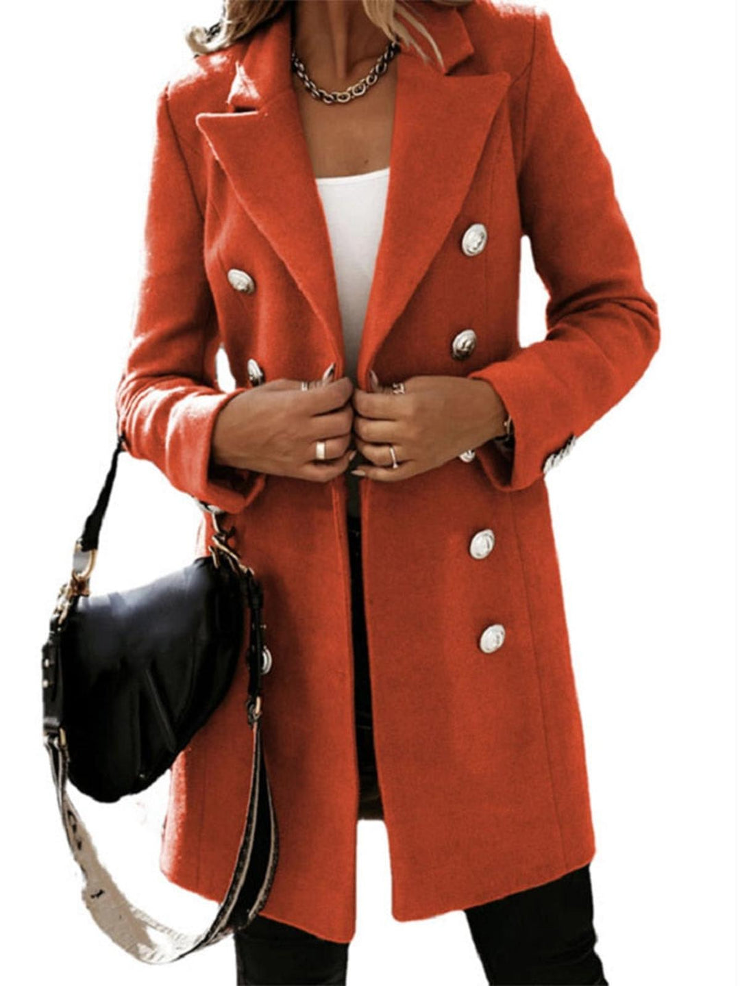 Drune | Damen Klassischer Trenchcoat mit Gürtel und Knöpfen