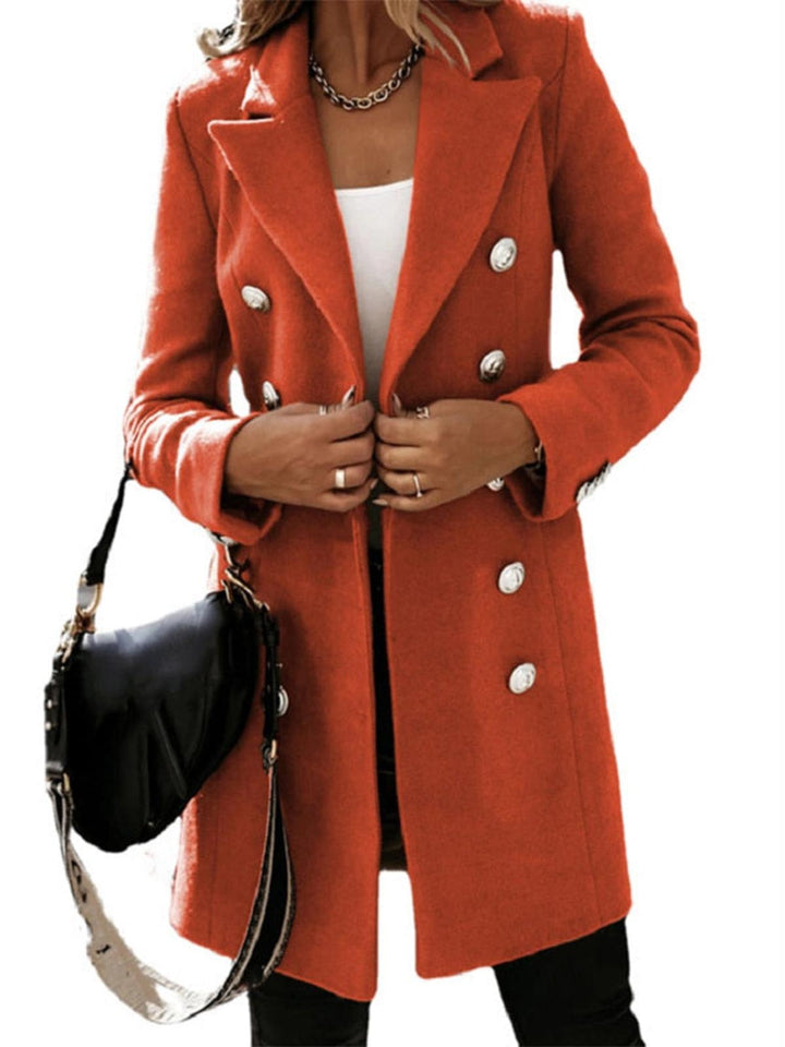 Drune | Damen Klassischer Trenchcoat mit Gürtel und Knöpfen