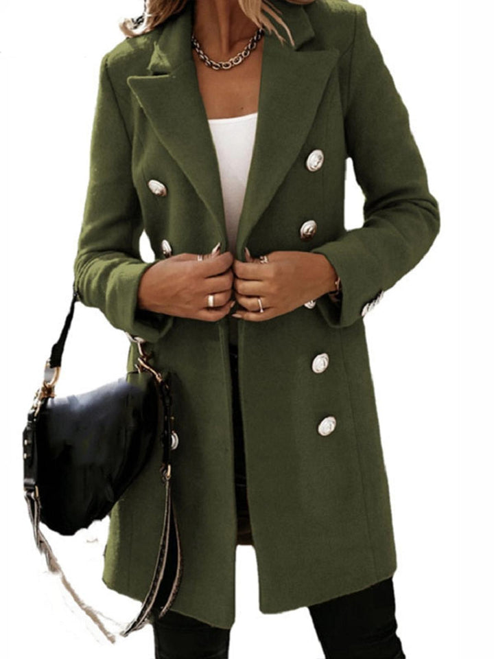 Drune | Damen Klassischer Trenchcoat mit Gürtel und Knöpfen