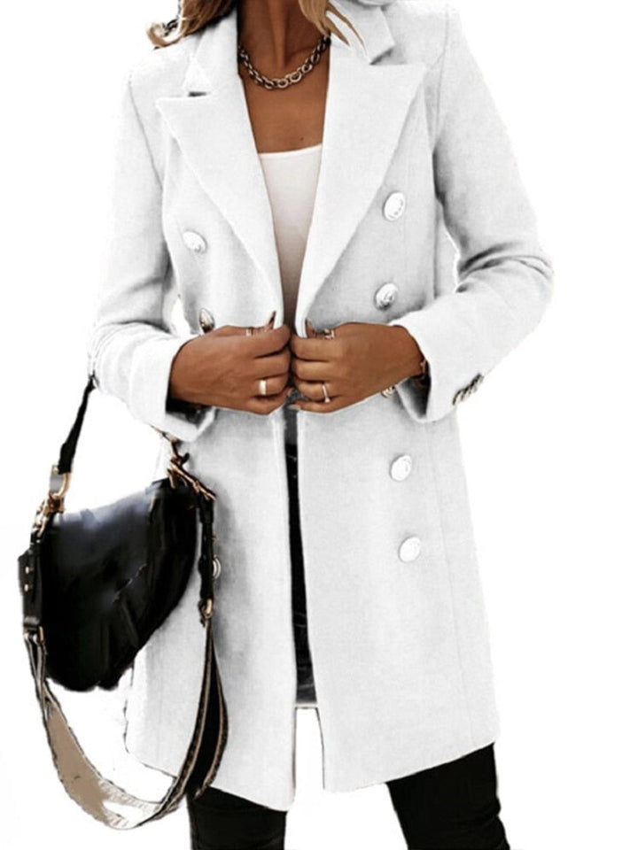 Drune | Damen Klassischer Trenchcoat mit Gürtel und Knöpfen