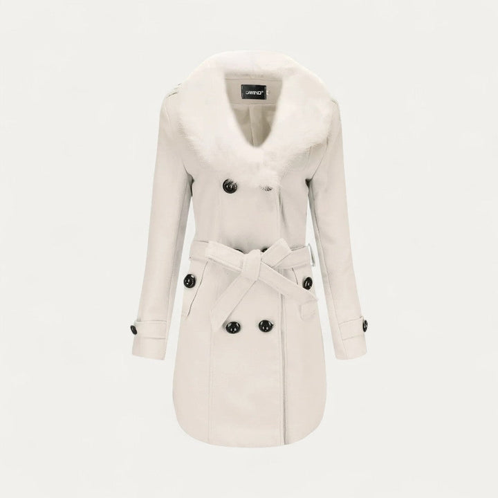 Drune | Damen Wendewickeltrenchcoat mit Kunstfell