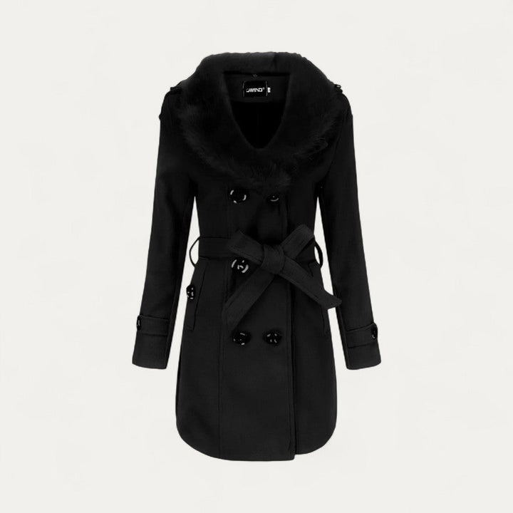 Drune | Damen Wendewickeltrenchcoat mit Kunstfell