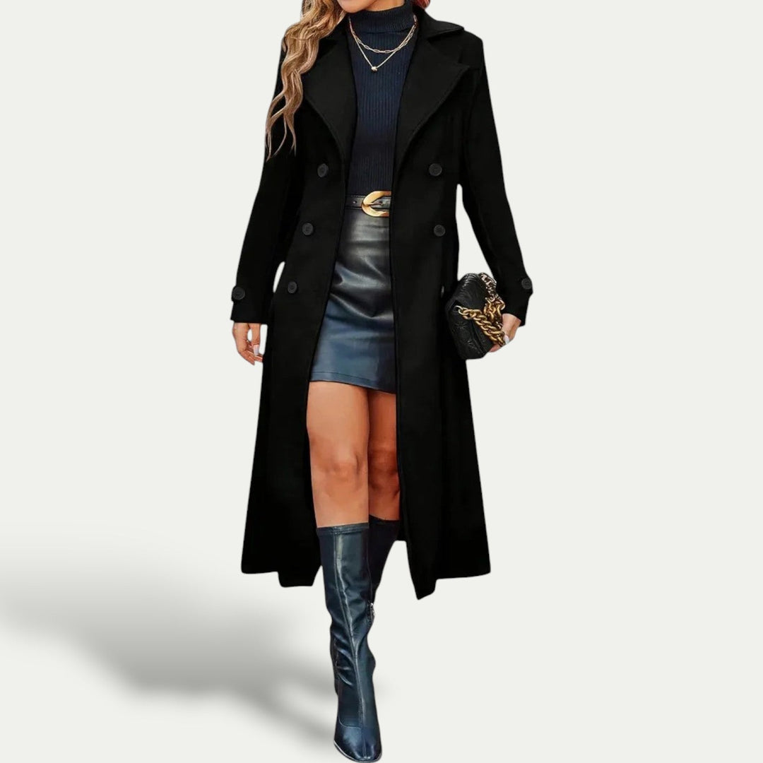 Drune | Damen Lange Winterjacke Doppelgewickelt
