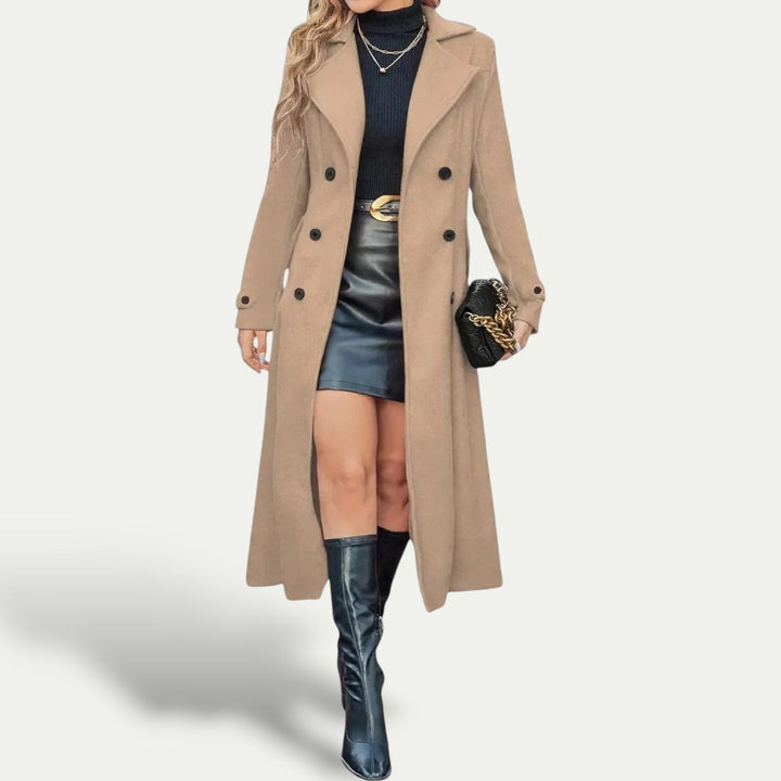 Drune | Damen Lange Winterjacke Doppelgewickelt