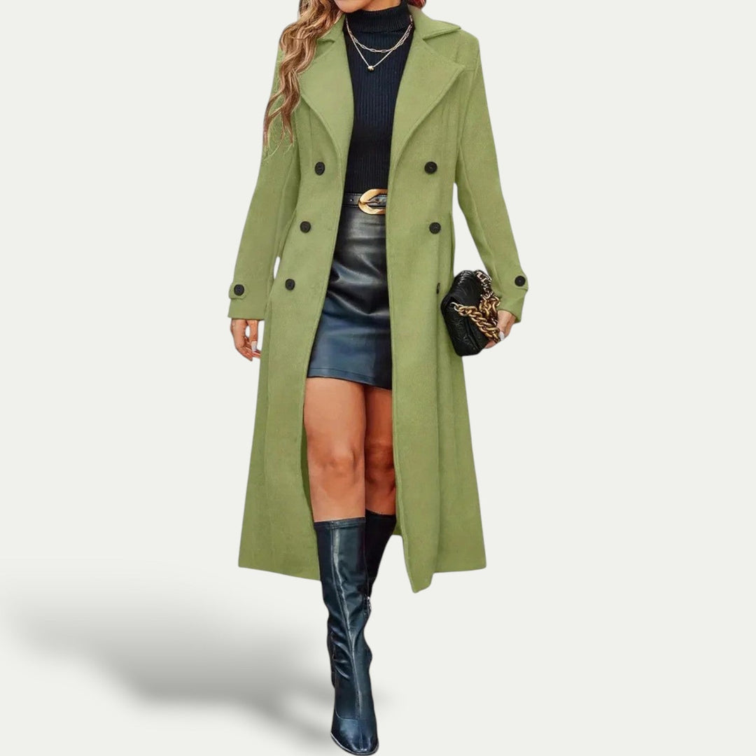 Drune | Damen Lange Winterjacke Doppelgewickelt