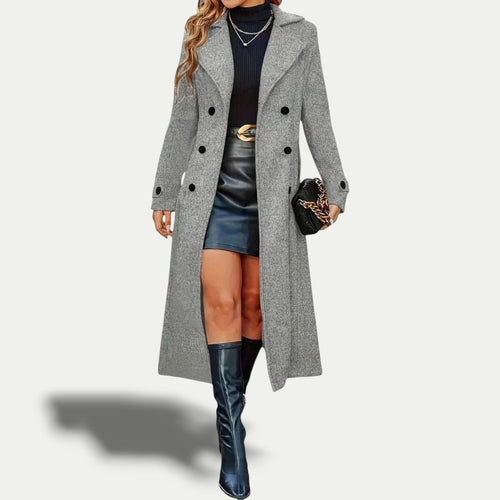 Drune | Damen Lange Winterjacke Doppelgewickelt