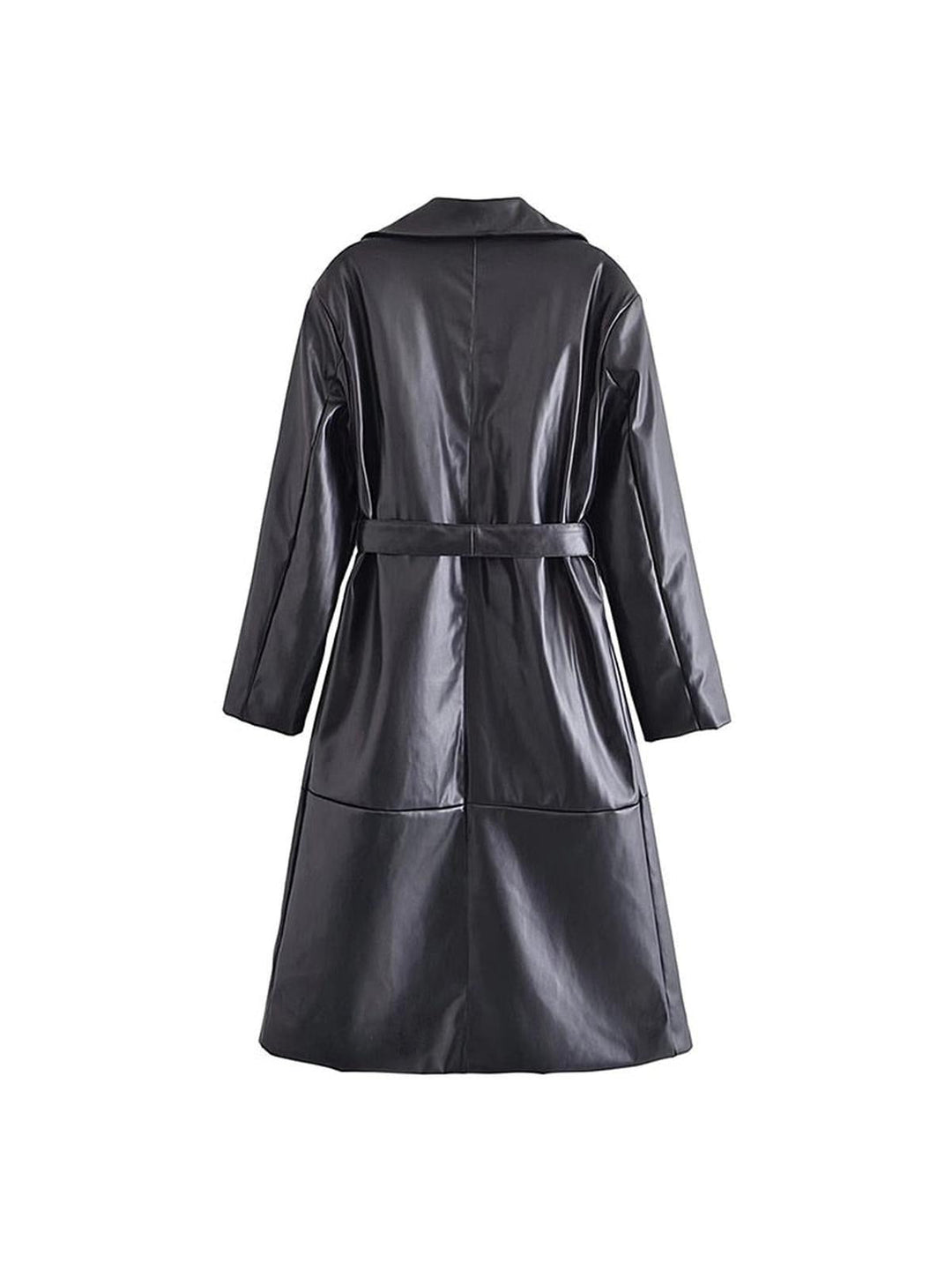 Drune | Damen Kunstleder Trenchcoat mit Modernem Design