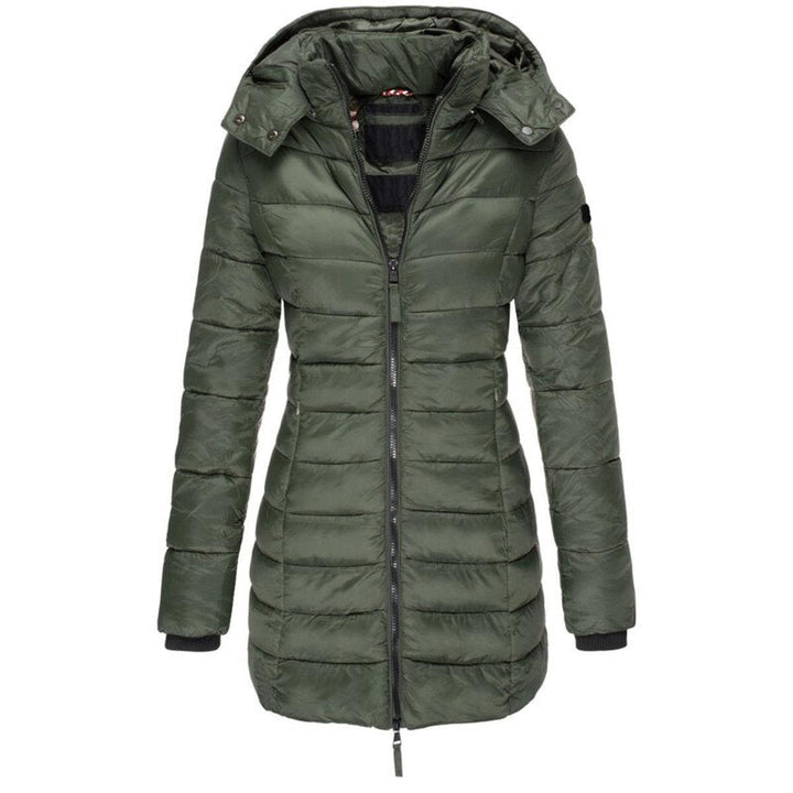 Drune | Damen Kapuzen Winter Daunenjacke mit Reißverschluss
