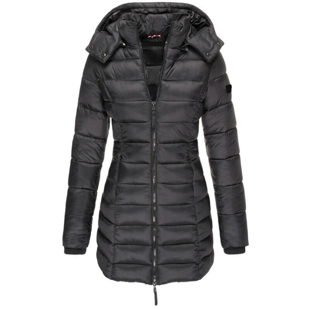Drune | Damen Kapuzen Winter Daunenjacke mit Reißverschluss