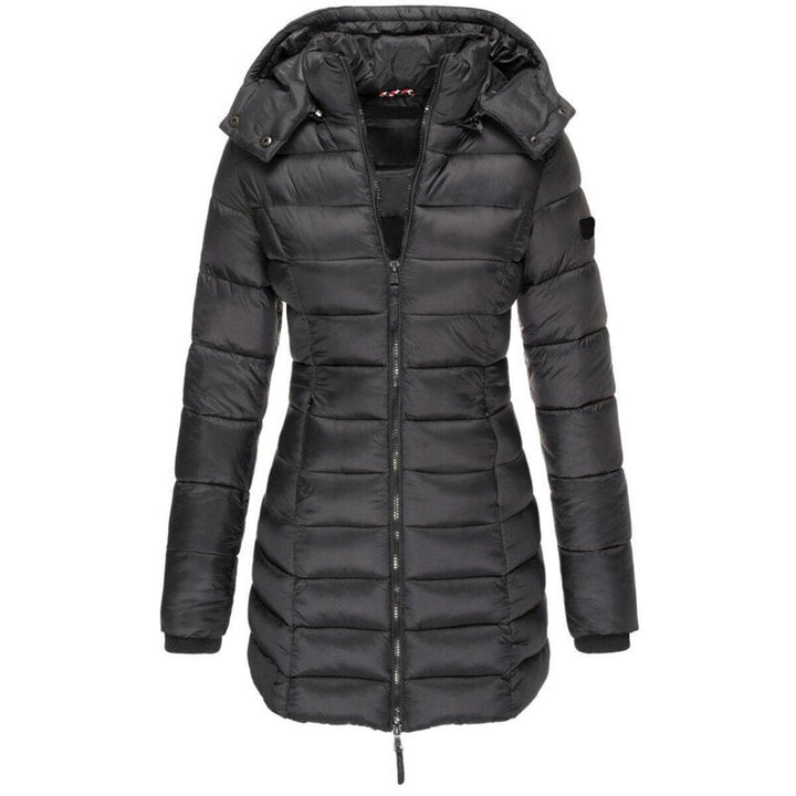 Drune | Damen Kapuzen Winter Daunenjacke mit Reißverschluss