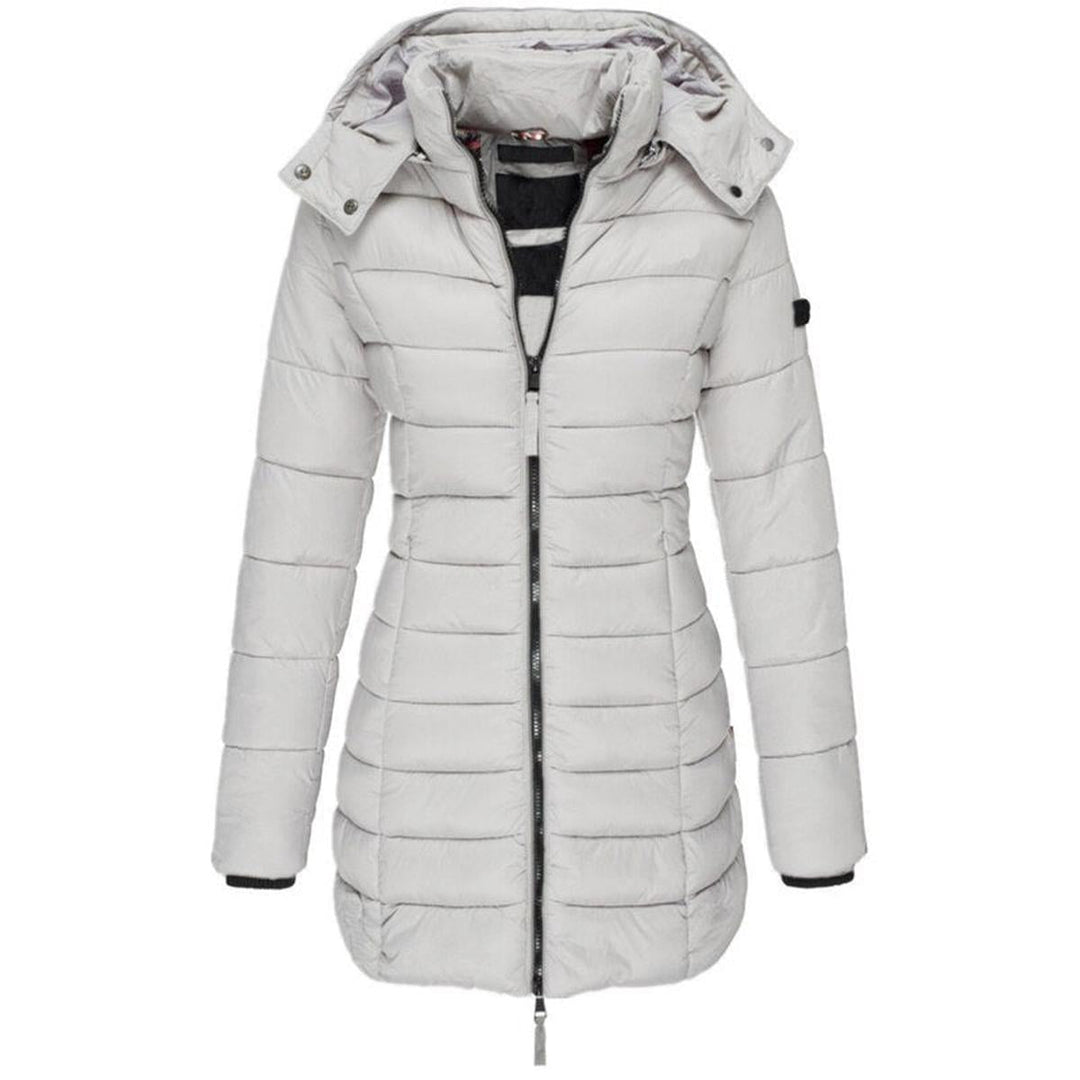 Drune | Damen Kapuzen Winter Daunenjacke mit Reißverschluss