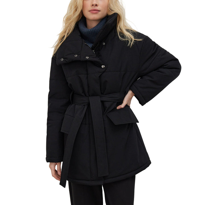 Drune | Damen Gequiltete Baumwolljacke Oversized & Mit Gürtel