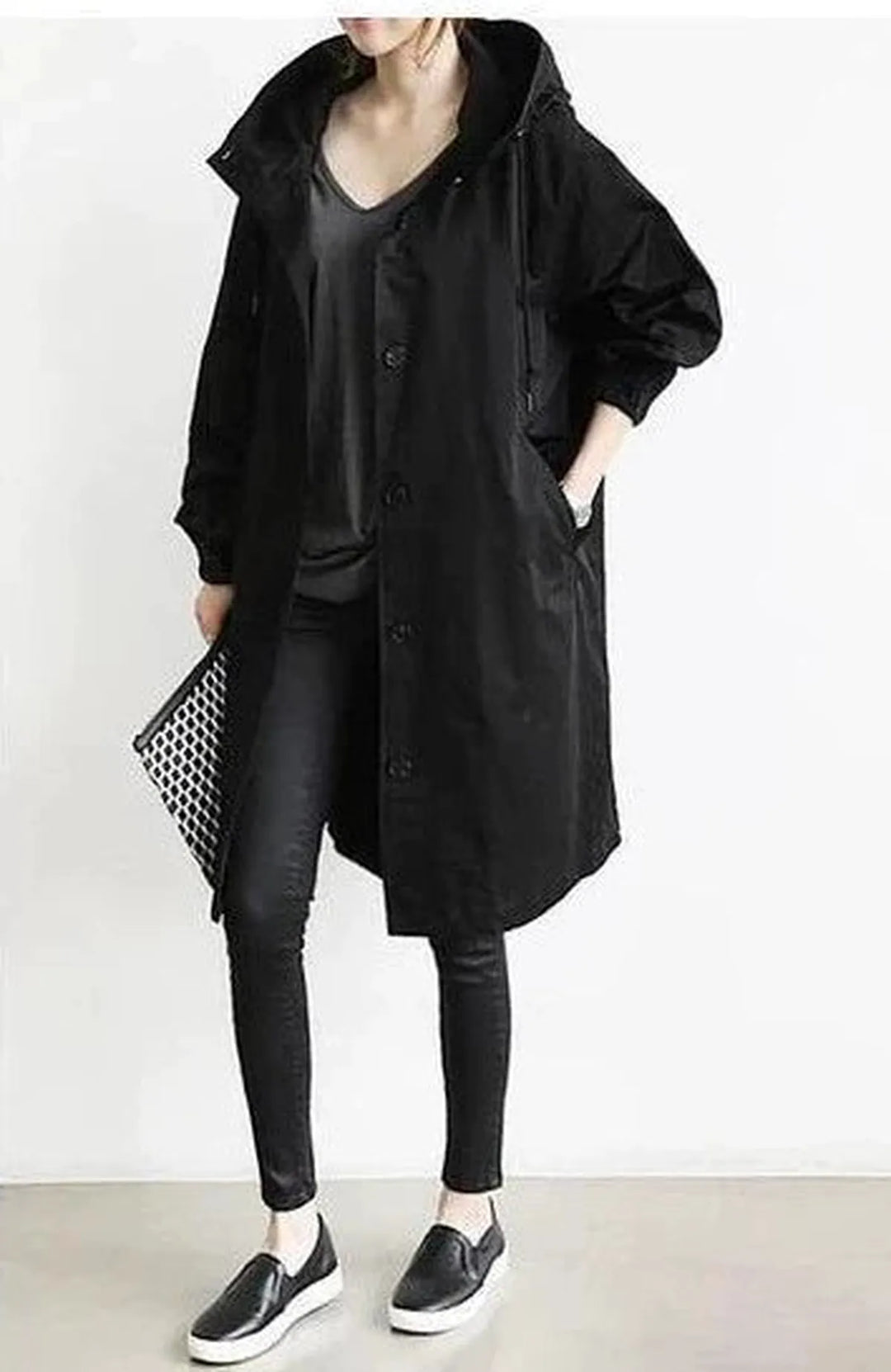 Drune | Damen Leichte Kapuzen Windbreaker Jacke Wasserabweisend