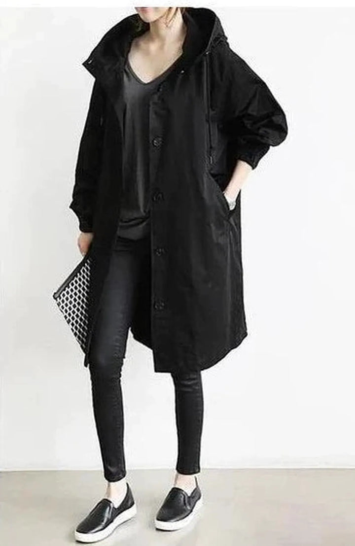 Drune | Damen Leichte Kapuzen Windbreaker Jacke Wasserabweisend