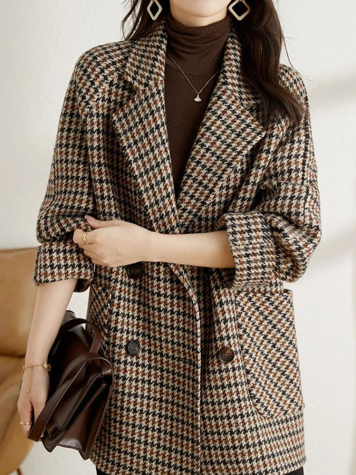Drune | Langer kariert Blazer – Klassischer Herbst-Winter Stil