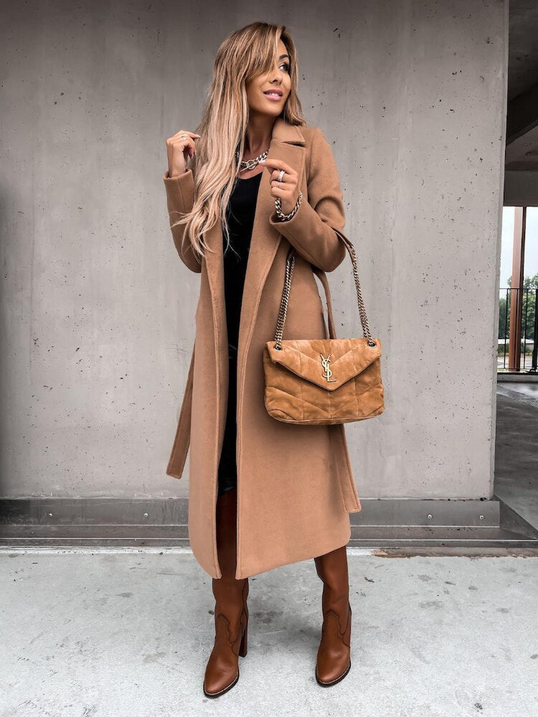 Drune | Damen Langer Frühlingsmantel mit Klassischem Design