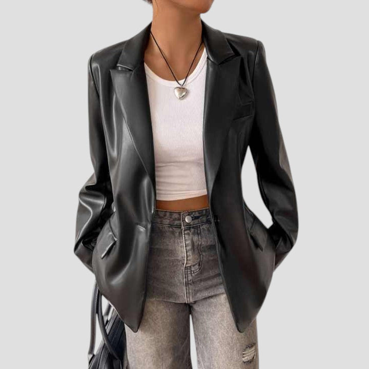 Drune | Oversized Schwarze Blazerjacke – Lässiger Schnitt