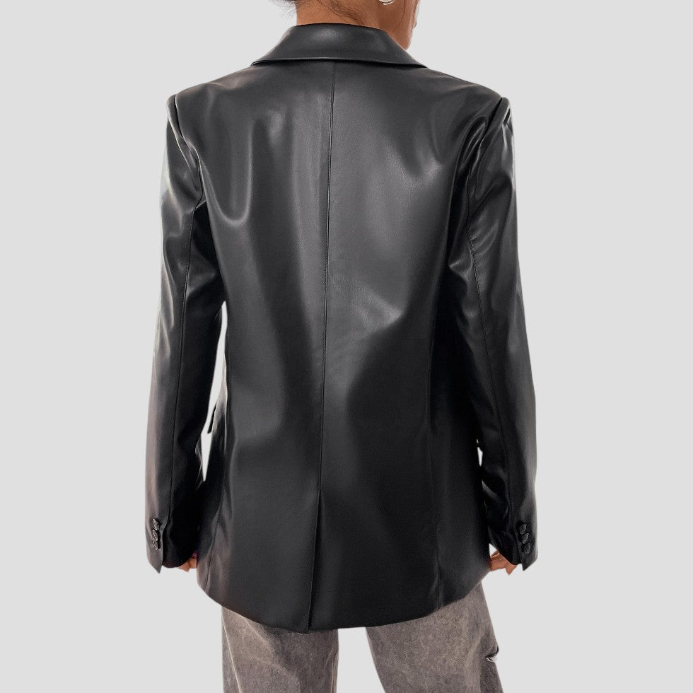 Drune | Oversized Schwarze Blazerjacke – Lässiger Schnitt