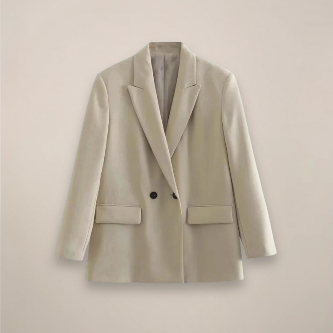 Drune | Oversized Doppelreiher Blazer Mantel – Langer Smarter Jacke für Herbst/Winter